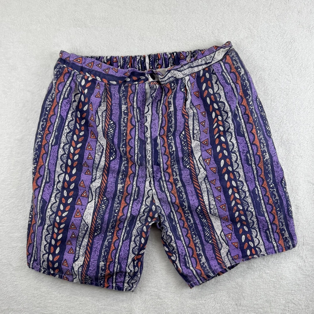 Westside Swimwear Shorts Mens XL Purple Blue Abstract Print‎ Swim Trunks
